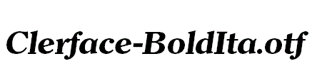 Clerface-BoldIta.otf