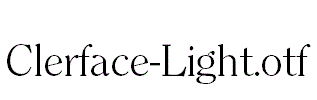 Clerface-Light.otf
