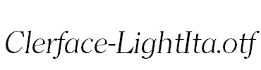 Clerface-LightIta.otf