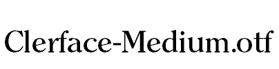 Clerface-Medium.otf