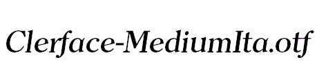 Clerface-MediumIta.otf