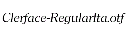 Clerface-RegularIta.otf