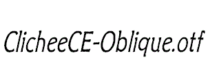 ClicheeCE-Oblique.otf