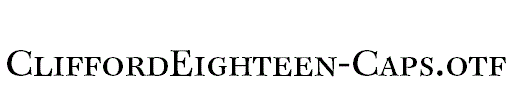 CliffordEighteen-Caps.otf
