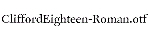 CliffordEighteen-Roman.otf
