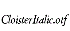 CloisterItalic.otf