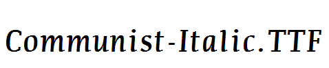 Communist-Italic.TTF