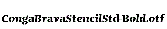 CongaBravaStencilStd-Bold.otf
