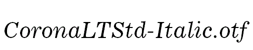 CoronaLTStd-Italic.otf