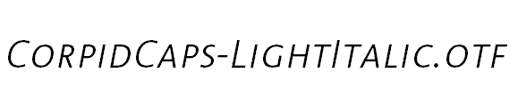 CorpidCaps-LightItalic.otf