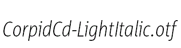 CorpidCd-LightItalic.otf