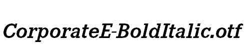 CorporateE-BoldItalic.otf