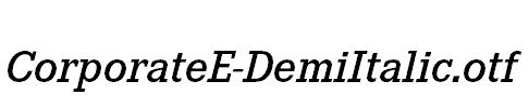 CorporateE-DemiItalic.otf