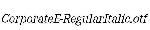 CorporateE-RegularItalic.otf