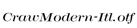 CrawModern-Itl.otf