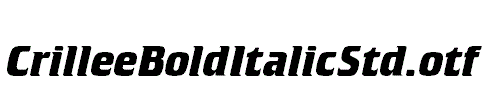 CrilleeBoldItalicStd.otf