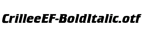 CrilleeEF-BoldItalic.otf