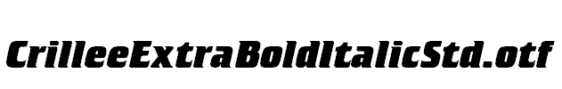 CrilleeExtraBoldItalicStd.otf