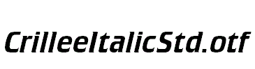 CrilleeItalicStd.otf