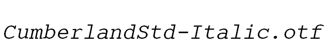 CumberlandStd-Italic.otf