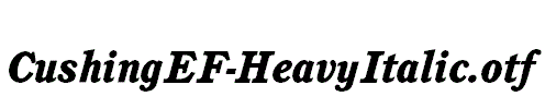 CushingEF-HeavyItalic.otf