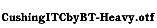 CushingITCbyBT-Heavy.otf