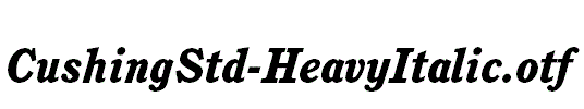 CushingStd-HeavyItalic.otf