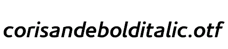 corisandebolditalic.otf