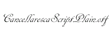 CancellarescaScriptPlain.otf
