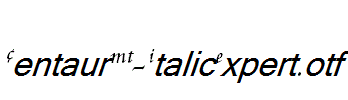 CentaurMT-ItalicExpert.otf
