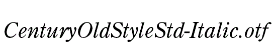 CenturyOldStyleStd-Italic.otf