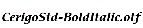 CerigoStd-BoldItalic.otf