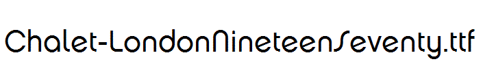 Chalet-LondonNineteenSeventy.otf