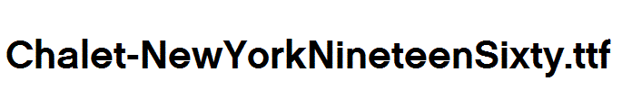 Chalet-NewYorkNineteenSixty.otf