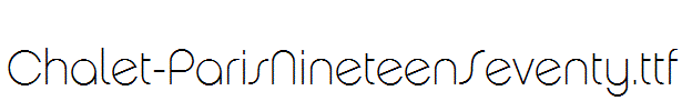 Chalet-ParisNineteenSeventy.otf