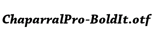 ChaparralPro-BoldIt.otf