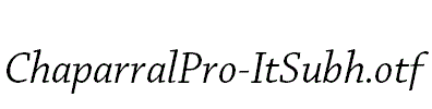 ChaparralPro-ItSubh.otf