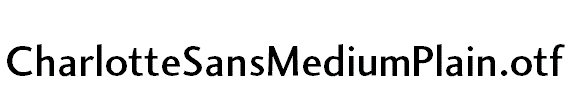 CharlotteSansMediumPlain.otf