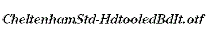 CheltenhamStd-HdtooledBdIt.otf