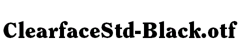 ClearfaceStd-Black.otf