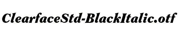 ClearfaceStd-BlackItalic.otf