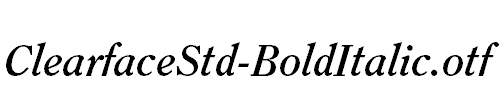 ClearfaceStd-BoldItalic.otf