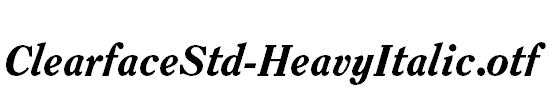 ClearfaceStd-HeavyItalic.otf