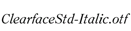 ClearfaceStd-Italic.otf