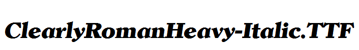ClearlyRomanHeavy-Italic.TTF
