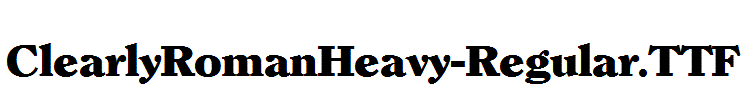 ClearlyRomanHeavy-Regular.TTF
