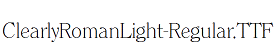 ClearlyRomanLight-Regular.TTF