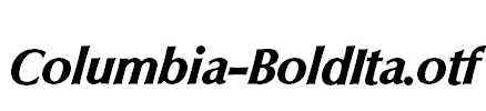 Columbia-BoldIta.otf