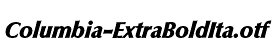 Columbia-ExtraBoldIta.otf