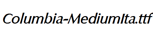 Columbia-MediumIta.ttf